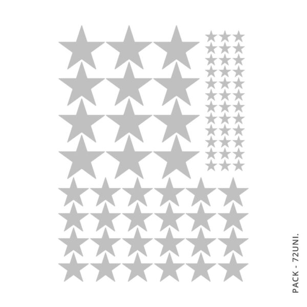 Vinil Decorativo Estrelas - 72 unidades