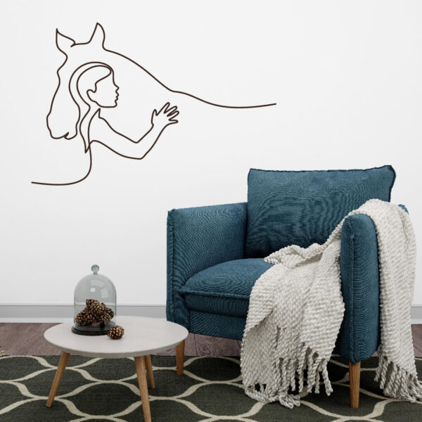 Vinil decorativo Cavalo Menina