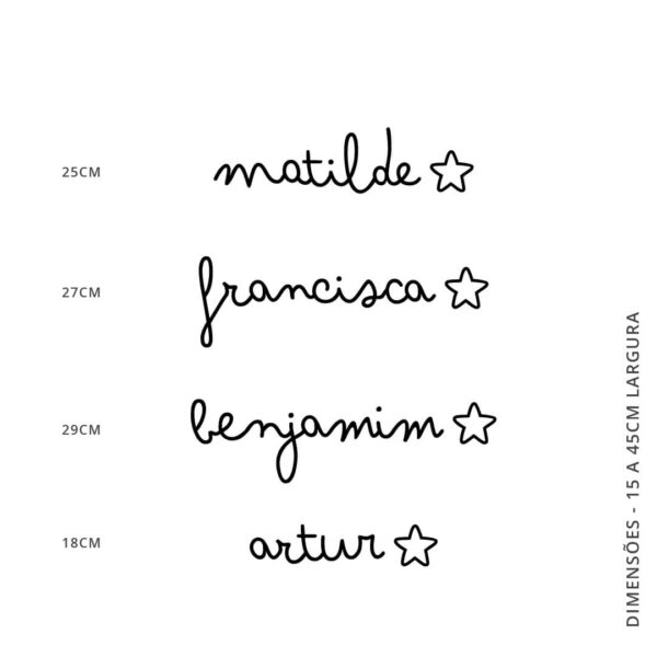 Vinil decorativo NOME PERSONALIZADO ESTRELA
