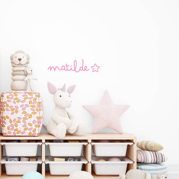 Vinil decorativo NOME PERSONALIZADO ESTRELA
