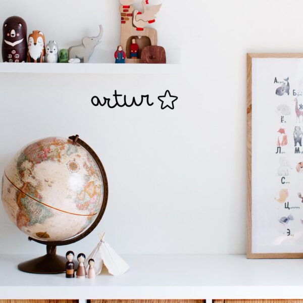 Vinil decorativo NOME PERSONALIZADO ESTRELA