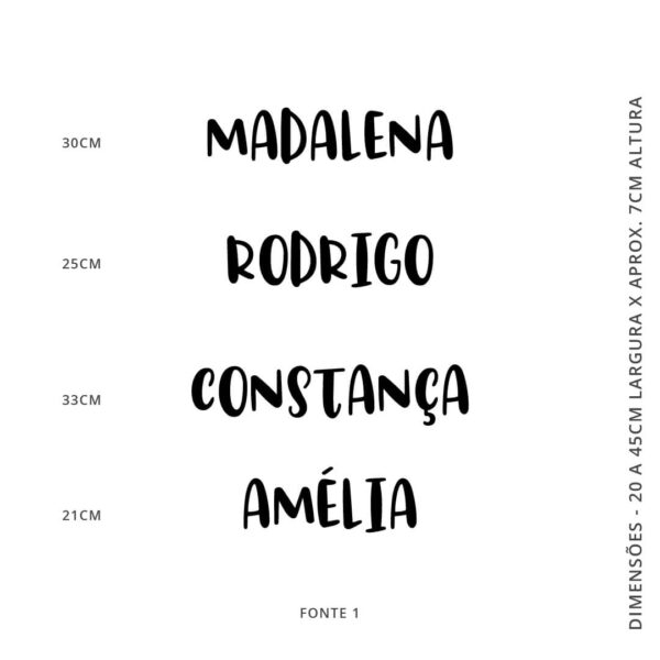 Vinil decorativo NOME PERSONALIZADO