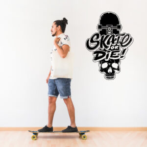 Vinil decorativo SKATE OR DIE