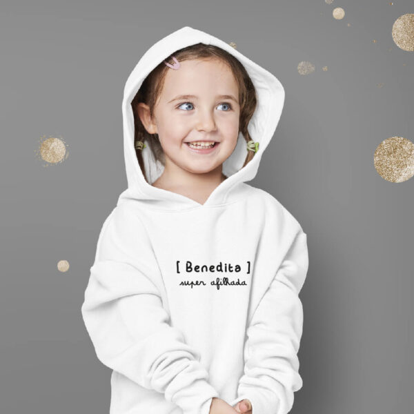 Sweatshirt Criança Nome Personalizado "Super Afilhada"