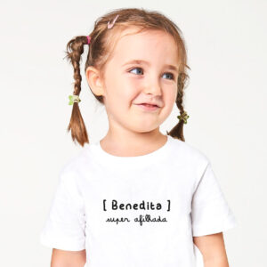 T-shirt Criança Nome Personalizado "Super Afilhada"